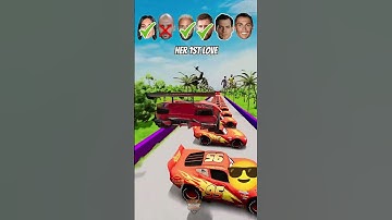 👑 Help Ronaldo Car Jump Challenge With Messi, Neymar, Henry Cavill And Friend ⚽ #shorts #beamngdrive