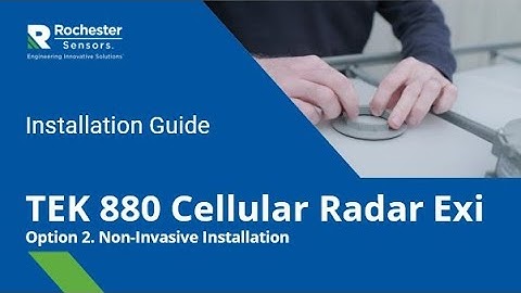 TEEK880 Cellular Radar EXI Non Invasive  Installation Video 1