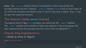 How to Check if Items in an Array of Objects are Empty using JavaScript
