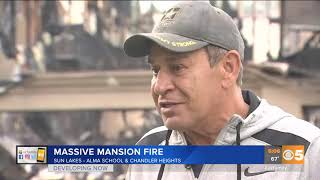 VIDEO: Mansion destroyed by fire