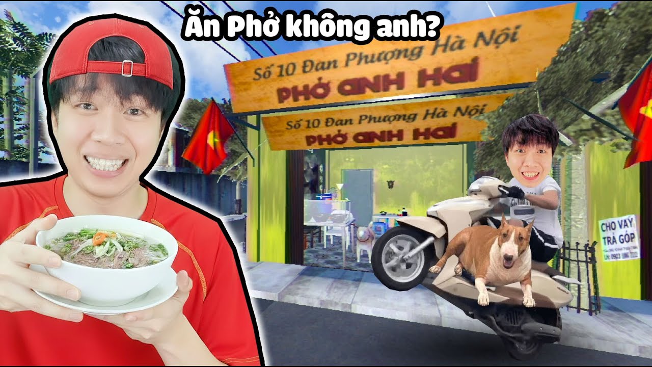 VinhMC Mở Tiệm Phở Anh Hai Xong Bắt Luôn Cậu Vàng 💀 Trong Brother Hai's Pho Restaurant