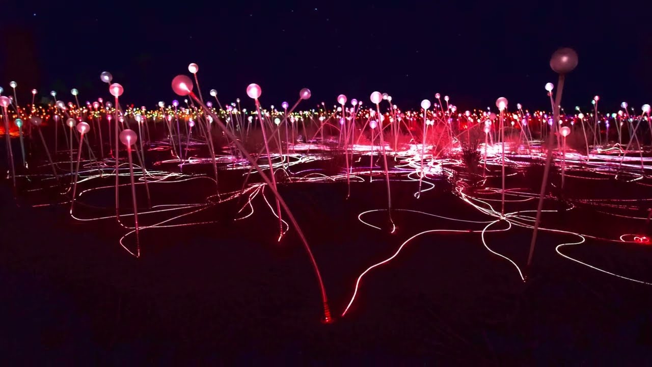 Bruce Munro: Field of Light Uluru (Ayers Rock) - Night Tour on 4K HDR