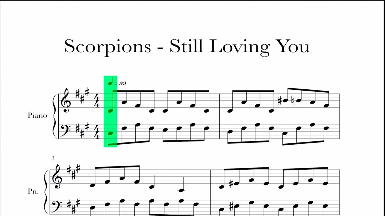 Scorpions - Still Loving You Sheet Music - YouTube
