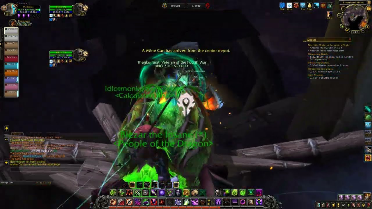 33 - 2 | Affliction Warlock PvP Battleground | Silvershard Mines - 9.2.7 Gameplay