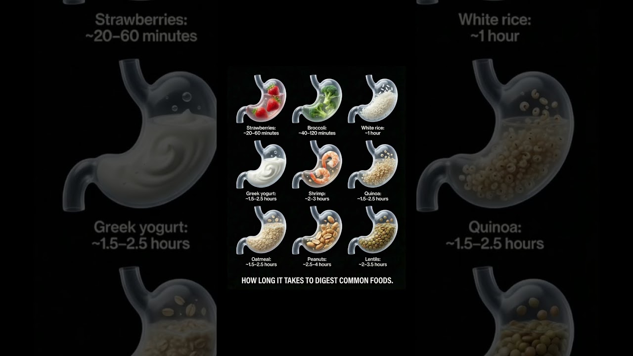 How Long Food Takes to Digest ⏱️ | Digestion Time Chart for Weight Loss & Gut Health