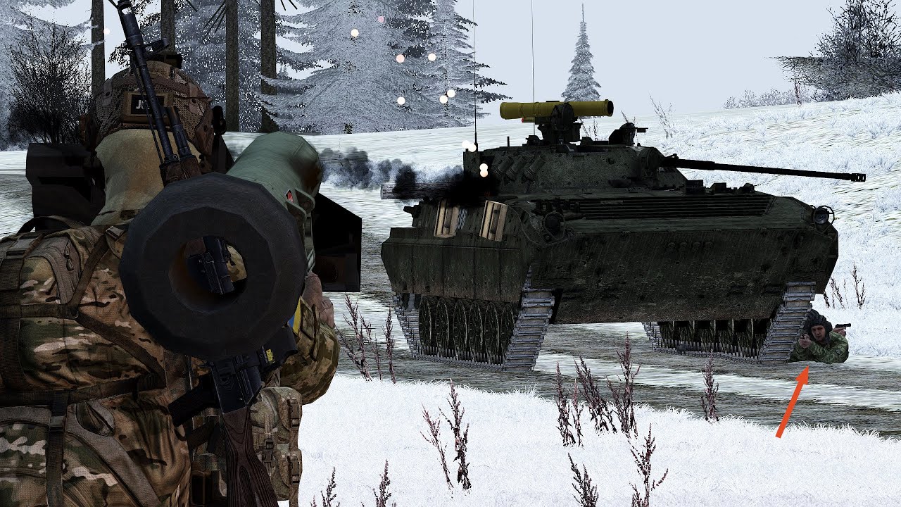 JAVELIN vs Flying Russian Tanks BMP2 Destroyed by Fire ARMA 3