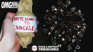3'' FIREWORK SHELL - DIY Rising Effect! [White Comet #2 to Dragon Egg] THIS IS NUTS!