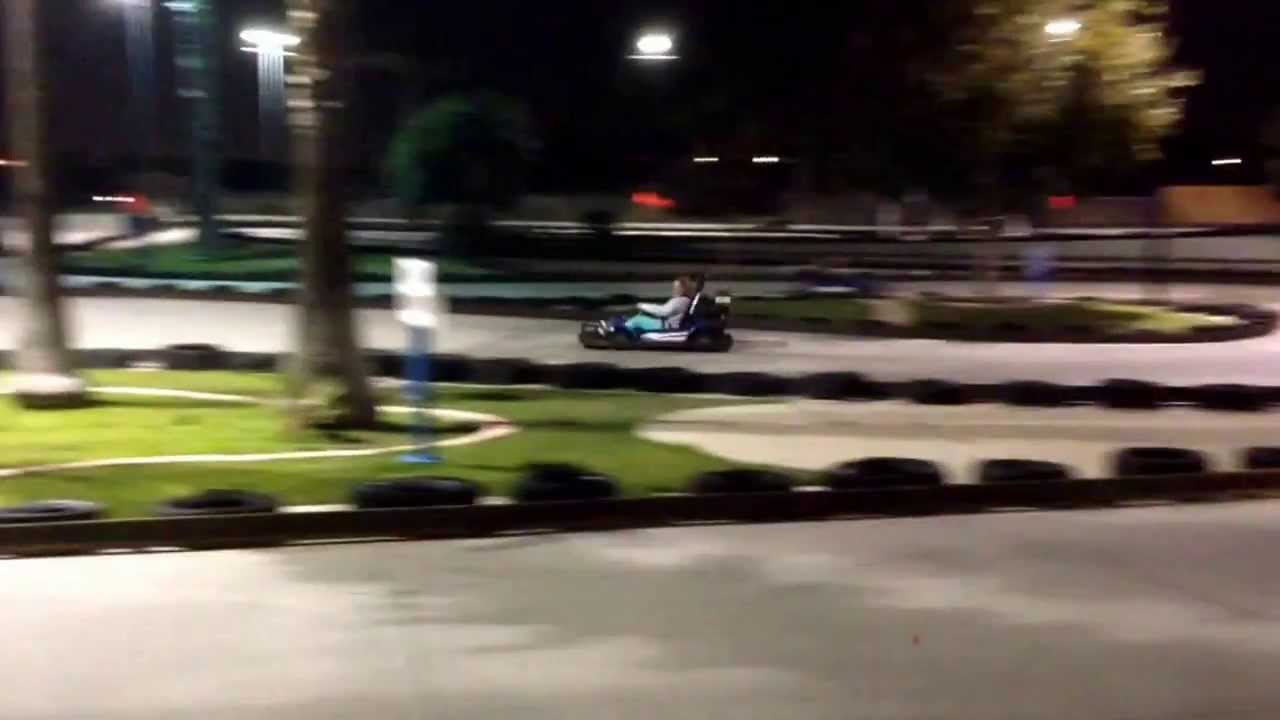Go kart racing at Boomers.