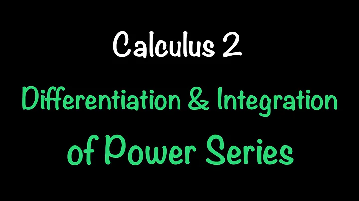 Calculus 2: Differentiation and Integration of Power Series-Pt 2 (Section 11.9) | Math w Professor V