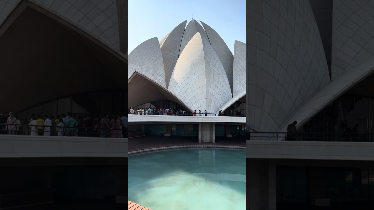 The Lotus Temple is Baháʼí House of Worship located in New Delhi, resembling a giant lotus flower!