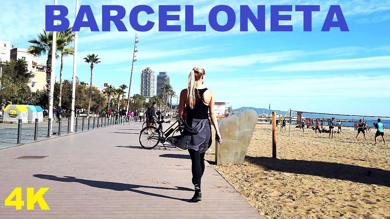 [4K] Barcelona Beach Walking Tour Playa Sant Miquel 2022 Spain YouTube