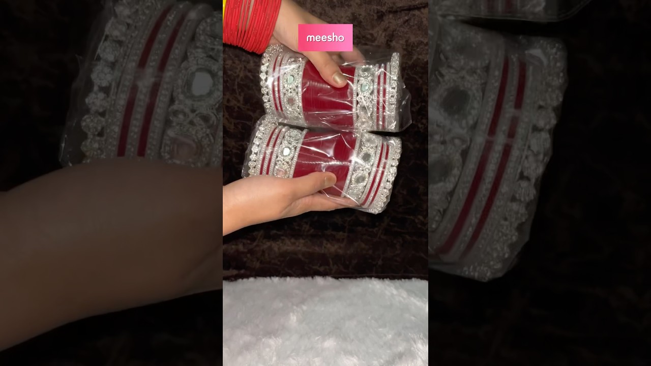 Red bridal Chuda Set From Meesho 