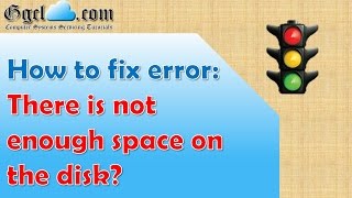How To Fix Error There Is Not Enough Space On The Disk