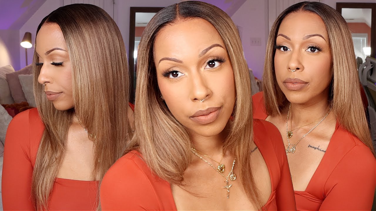 НОВЫЙ парик Fit-Lock 13x6 на завязках | Многослойный парик из натуральных волос Yaki цвета медово...