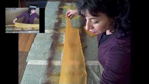 Nuno Felting 2- Laying out & rolling