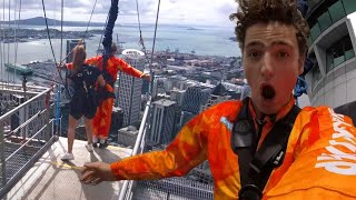 The Tourist Bus - Benson Boone Leaps Off Auckland's Sky Tower (A 192 metre Jump!!)