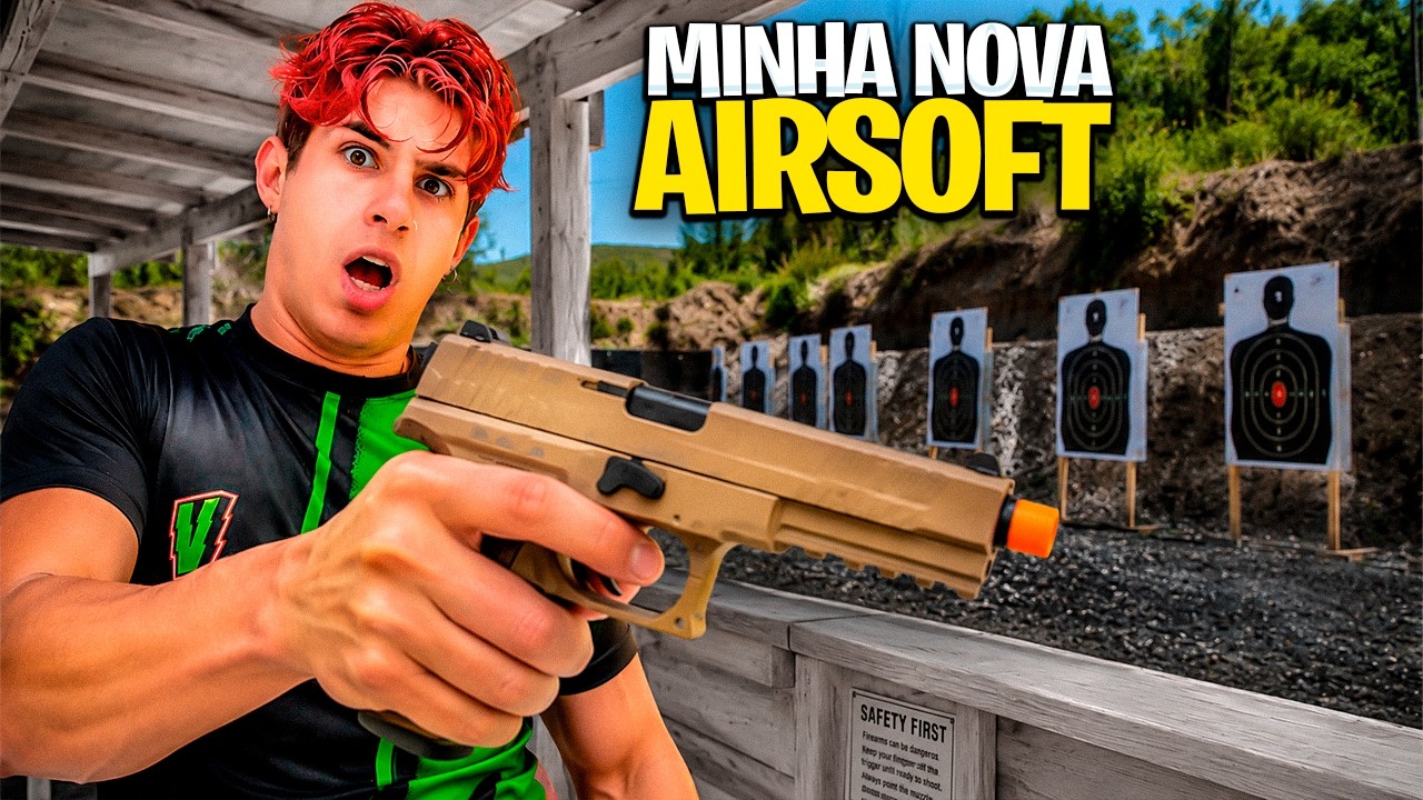 A MINHA NOVA AIRSOFT CHEGOU *testei ela