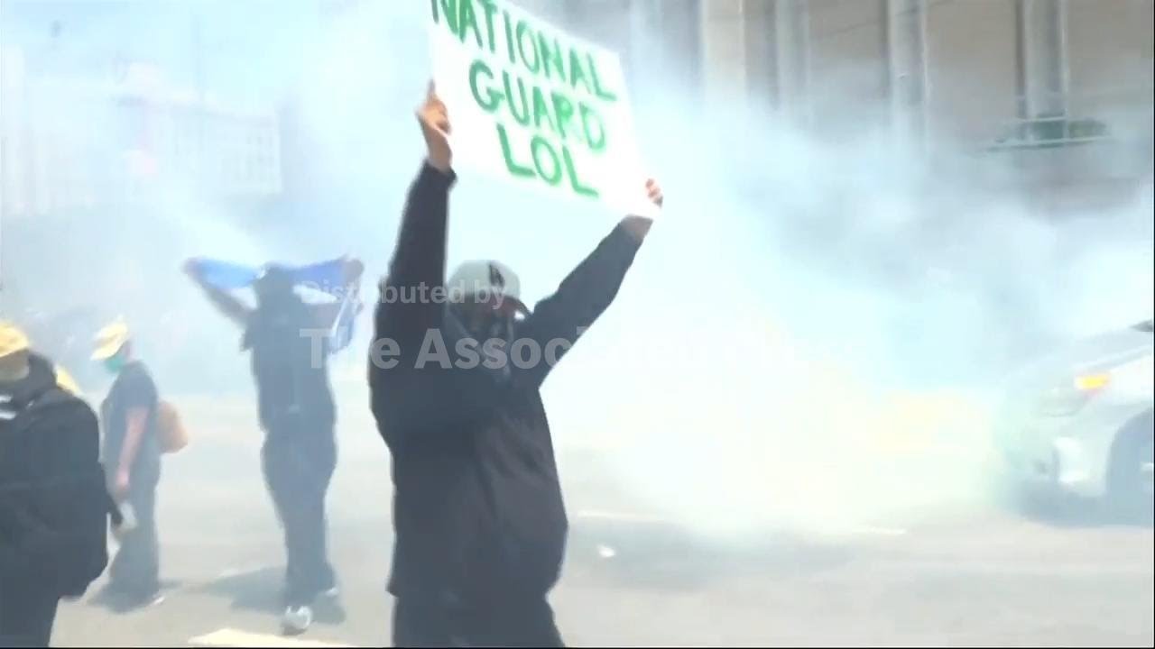 National Guard faces off with protesters hours after arriving in Los Angeles on Trump's orders