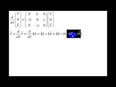 Дифференциальная геометрия | формула для кручения | случай натуральной параметризации