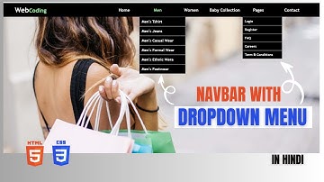 How To Make Dropdown Menu Using HTML CSS | Navbar Dropdown Menu on Hover | @webcoding25