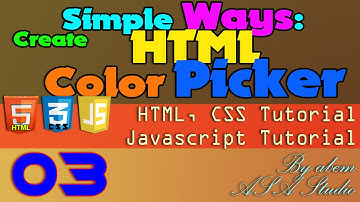 Create HTML Color Picker [Simple Way] 03 Create Box Color List with CSS [Javascript PHP Tutorial]