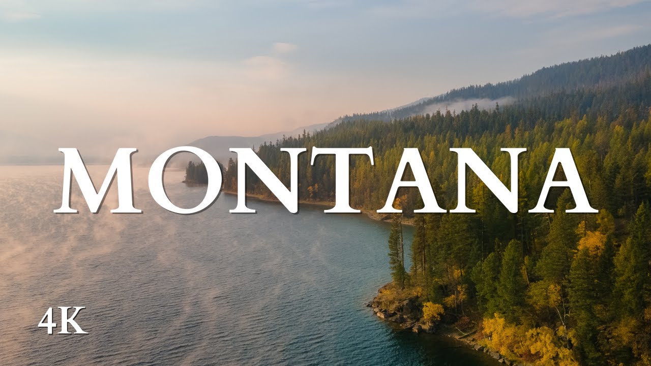 Relax As You Fly Over The Breathtaking Landscapes of Montana in 4K (1 Hour Version)