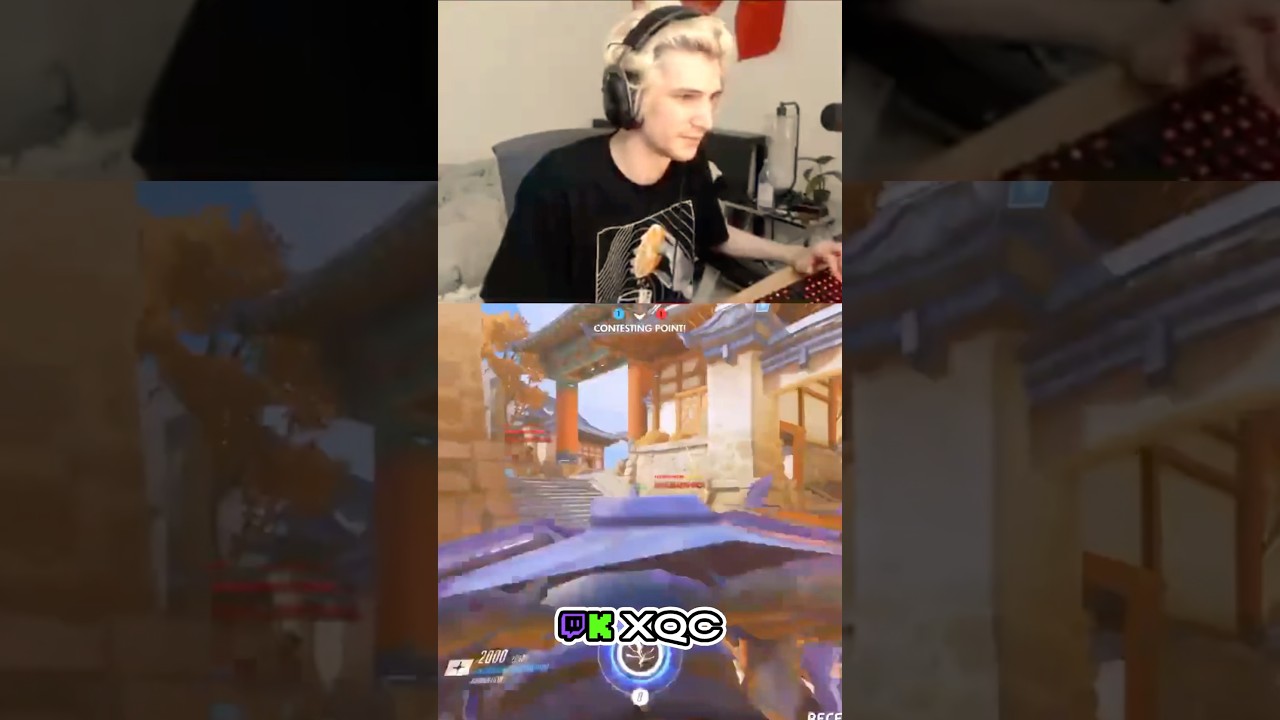 xQc uses his $40 webcam mic