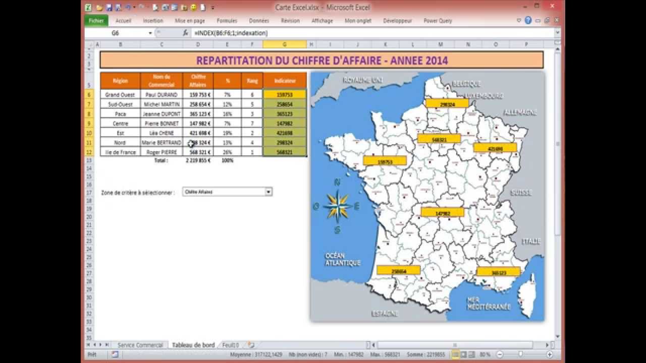 Realiser Une Carte De France Interactive Avec Excel Youtube