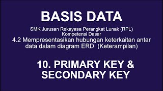 10  Basis Data   Primary Key Dan Secondary Key