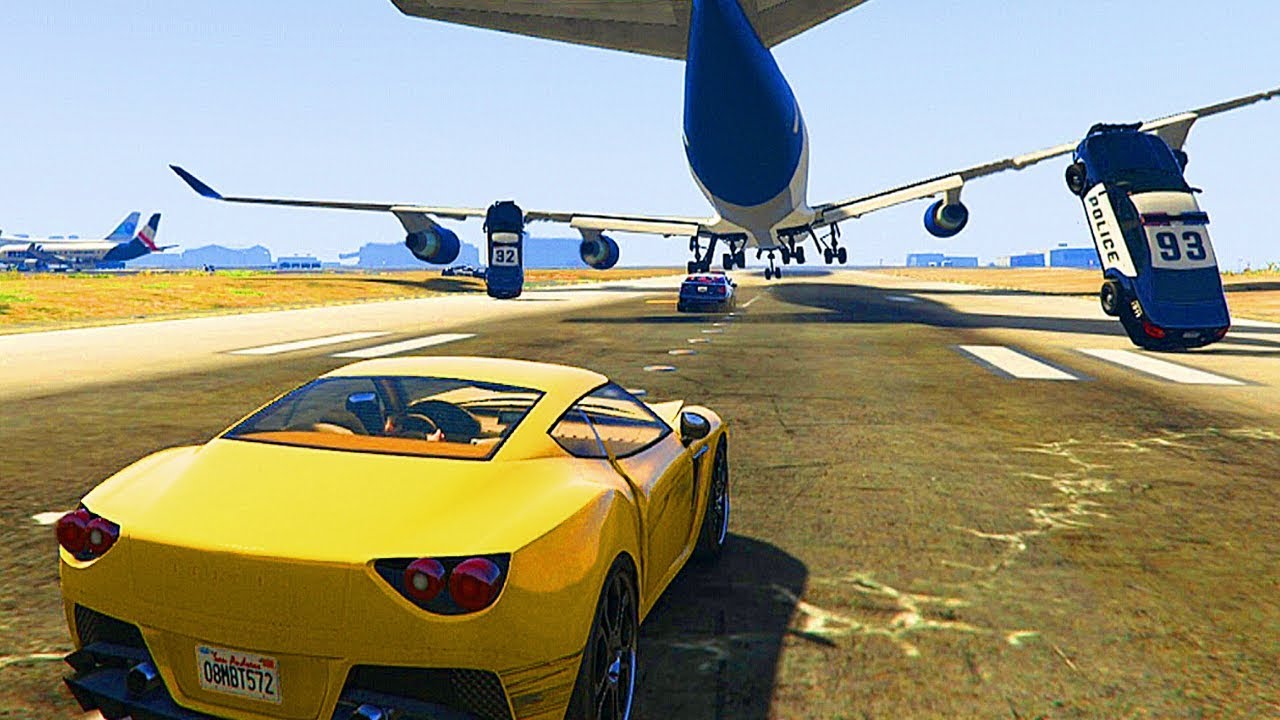 GTA 5- Michael  Airport Chase Mission Epic Action Ps4 Gameplay 1080p 60fps