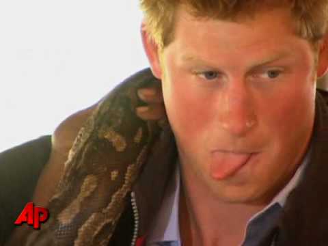 Raw Video: Princes Come Face to Face With Python