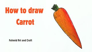 How to draw Carrot🥕 Easy carrot drawing step by step 🥕 Very easy carrot drawing