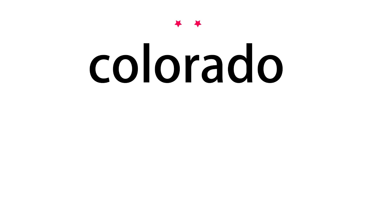 How to pronounce colorado Vocab Today YouTube