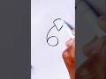 Fox drawing easy with 6 and V#drawing #viralvideo