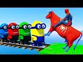 Long Slide Game With Elephant Gorilla Buffalo Hippopotamus Tiger - 3d Animal Game - Funny 3d Animals