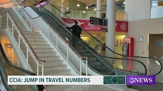 Airline travel in and out of the Corpus Christi International Airport is trending up