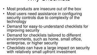 security checklists for it products