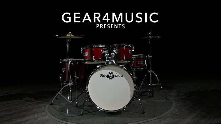 Junior 5 Piece Drum Kit by Gear4music, Wine Red | Gear4music