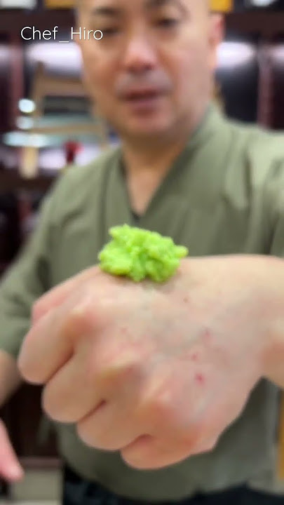 🇯🇵Big Chunk Of Real Wasabi Was Too Hot #shorts  #wasabi #chefhiro