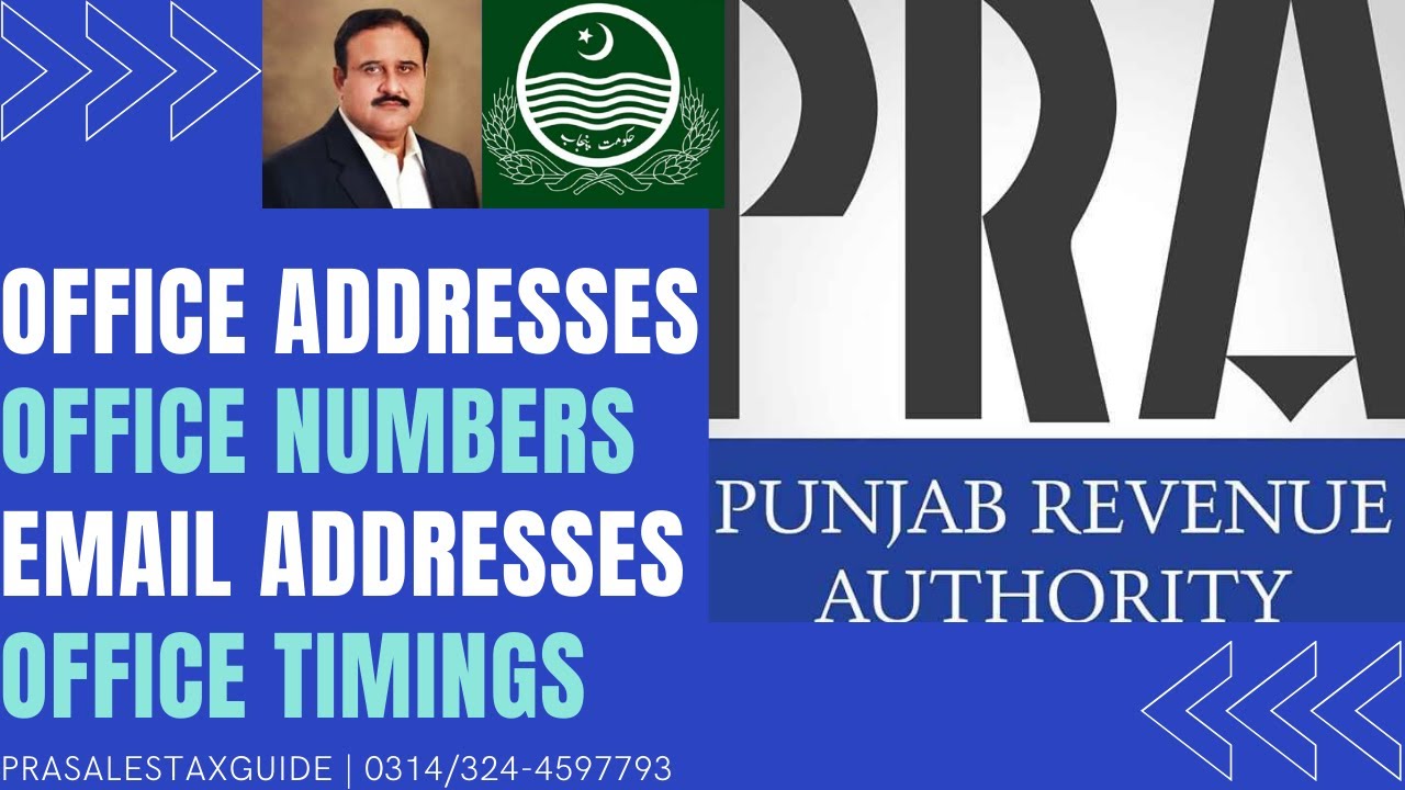 PUNJAB REVENUE AUTHORITY OFFICE ADDRESSES AND CONTACTS