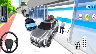New Hyundai Palisade SUV Showroom in Gas Station Car Wash - 3D Driving Class 2026 - Android Gameplay