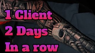 🔸2 DAYS IN A ROW 23 HOURS LATER OF TATTOOING🔸 by @mr.reyesink tattoo tutorial