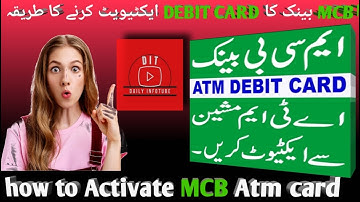 Mcb atm card activation process|Mcb debit card activation|mcb debit card activate karne ka tarika