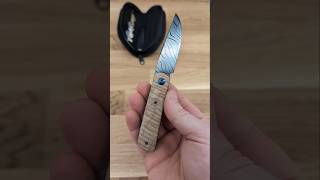 Damascus Micro Gunstock Front Flipper with Tiger Maple by John Doyle, J.S.