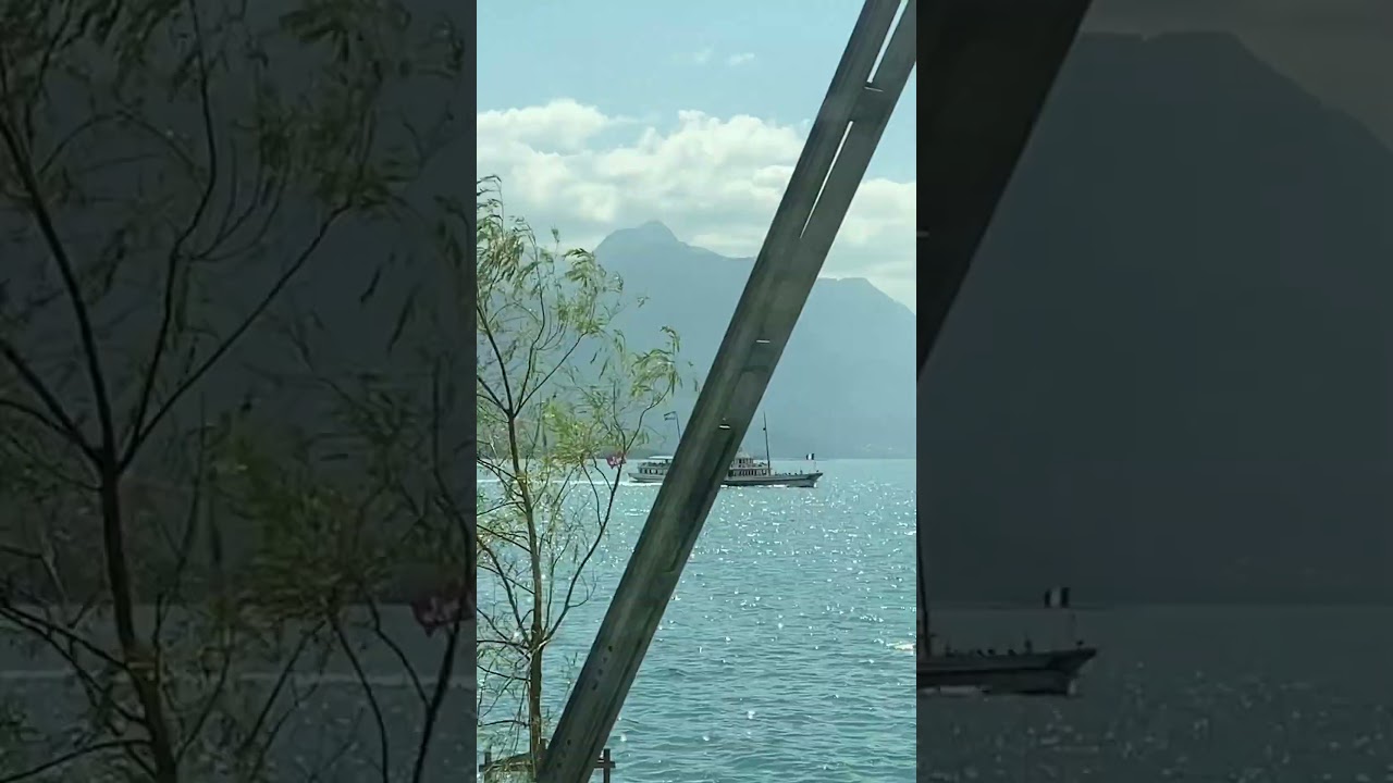 Swiss boat on Lake Geneva. 