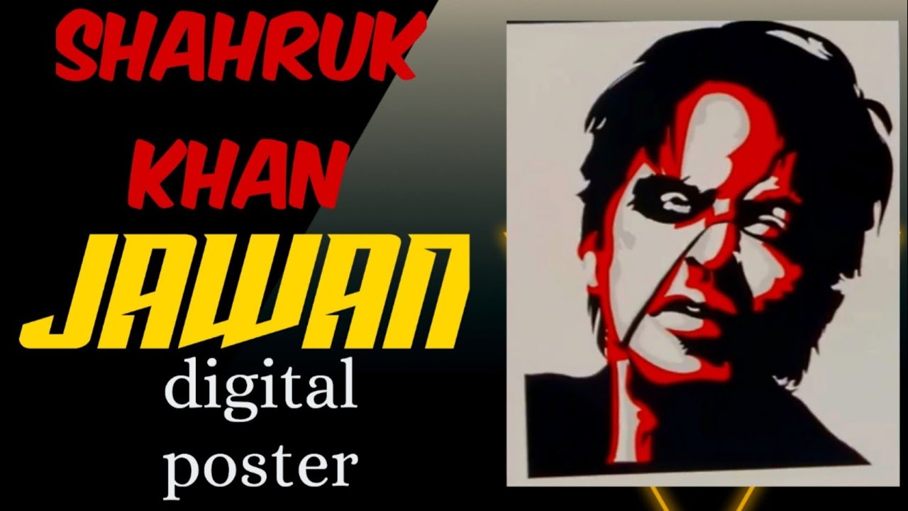 Shah rukh khan Digital Poster Making | Mahirart | JAWAN | Zinda banda ...