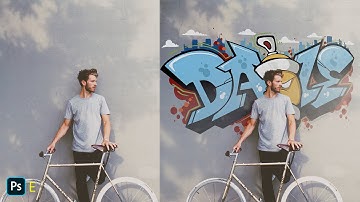 easily Add Graffiti Art to background in photoshop  || photoshop tricks || Photoshop bangla tutorial