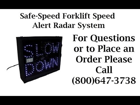 Safe Speed Forklift Speed Alert Radar System