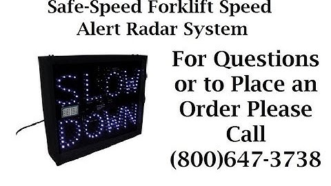 Safe Speed Forklift Speed Alert Radar System