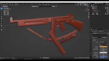 Blender Speed Modeling-Thompson Submachine Gun M1A1